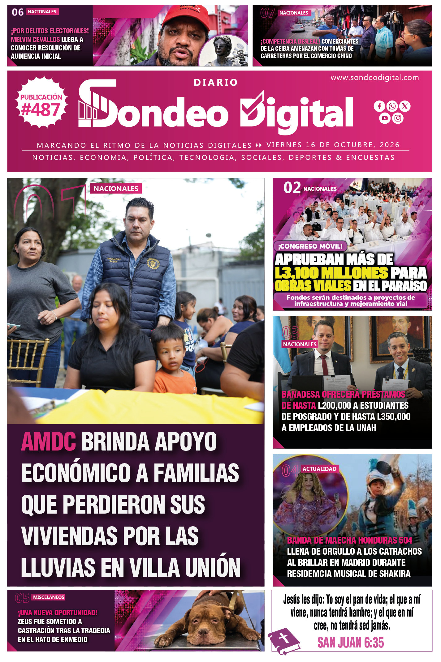 Portada del Día 16/10/2026